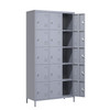 15 Door 72"H Metal Lockers With Lock for Employees,Storage Locker Cabinet for Home Gym Office School Garage,Easy Assembly,Gray