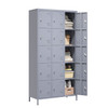 15 Door 72"H Metal Lockers With Lock for Employees,Storage Locker Cabinet for Home Gym Office School Garage,Easy Assembly,Gray