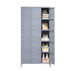 15 Door 72"H Metal Lockers With Lock for Employees,Storage Locker Cabinet for Home Gym Office School Garage,Easy Assembly,Gray