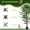 HOMCOM 6ft Artificial Tree, Indoor Fake Ficus with Pot, for Home Office Living Room Decor