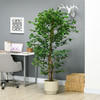 HOMCOM 6ft Artificial Tree, Indoor Fake Ficus with Pot, for Home Office Living Room Decor