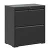 2 Drawer Lateral File Cabinet with Lock, Metal Lateral Filing Cabinet for Home Office, Steel Wide Horizontal Filing Cabinets for Letter/Legal/A4/F4 Hanging Files (Black)