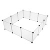 12 Pieces Pet Playpen, Portable Large Plastic Yard Fence Small Animals, Puppy Kennel Crate Fence Tent RT