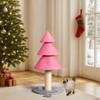 31.5in Christmas Tree Cat Scratcher, Cat Scratching Post for Indoor Cats, Large Sisal Cat Scratching Tree Cat Scratch Tower, Pink