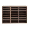 Literature Organizer, 27 Compartments Office Mailbox with Removable Shelves, Wood Mailbox Sorter Particle Board Office Home Classroom Storage, File Sorter for File, Document, Paper, Black-Grey