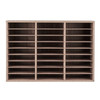 Literature Organizer, 27 Compartments Office Mailbox with Removable Shelves, Wood Mailbox Sorter Particle Board Office Home Classroom Storage, File Sorter for File, Document, Paper, Black-Grey