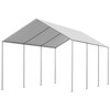 VEVOR Carport Replacement Canopy, 10 x 20 ft Potable Garage Tent Top Tarp, UV-Resistant & Waterproof Car Shelter Tarp, Heavy Duty Car Port Cover with Ball Buggees, Grey, Frame Not Included