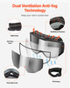 Ski Goggles, Cylindrical Lens with Silver Mirror Revo Coating, OTG Anti fog Snow Goggles for Men Women Youth, TPU Frame & Ventilation Structure, Suitable for Skiing, Skating, Snowboarding, Cycling