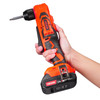 Right Angle Drill, 3/8 Inch Chuck, 90 Degree Cordless Right Angle Drill with Brushless Motor, Battery, Charger, and Belt Clip, Adjustable Speed, for Fastening and Loosening in Tight Spaces