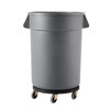 Round Trash Can Dolly Fit 20, 32, 44, 55 Gal Garbage Container 500lbs Heavy Duty