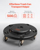 Round Trash Can Dolly Fit 20, 32, 44, 55 Gal Garbage Container 500lbs Heavy Duty