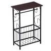 (37 x 20 x 55)cm Multifunctional Bathroom Table, Interior Side Table Tissue Magazine Rack Dark Brown