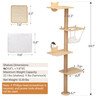 Wall-Mounted Cat Scratching Pad for Small to Large Cat, Indoor Wood Cat Tree with Hammock, Cat Scratcher Perch Wall-Mounted Cat Scratching Pad for Small to Large Cat, Indoor Wood Cat Tree with Hammock, Cat Scratcher Perch