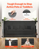 Retractable Baby Gate, Extends to 56.3 inch Wide, 31.3 inch Tall, with Security Lock, Easy to Use, Walk Through Without Tripping, Mesh Dog Gate for Stairs, Hallways, Indoor/Outdoor, Black Retractable Baby Gate, Extends to 56.3 inch Wide, 31.3 inch Tall, with Security Lock, Easy to Use, Walk Through Without Tripping, Mesh Dog Gate for Stairs, Hallways, Indoor/Outdoor, Black