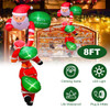 8 Foot Inflatable Santa Claus Christmas Decoration - 6 LED Lights for Night Glow, Quick Inflation , 4 Suction Cups & 6 Ropes (Secure Hanging), Waterproof Material for Indoor/Outdoor Use