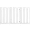 36 Inch Folding Wooden Freestanding Pet Gate Dog Gate with 360° Flexible Hinge 36 Inch Folding Wooden Freestanding Pet Gate Dog Gate with 360° Flexible Hinge