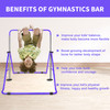 Multi-Functional Adjustable Height Children's Horizontal Gymnastic Bar With Bear Rings