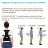 Posture Corrector Support Magnetic Back Shoulder Brace Belt Band For Men Women