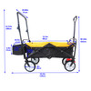 folding wagon Collapsible Outdoor Utility Wagon, Heavy Duty Folding Garden Portable Hand Cart, Drink Holder, Adjustable Handles