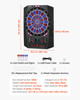 Electronic Dart Board, 13.5" Target Dartboard with 45 Games & 474 Variations for Up to 8 Players, 6 Dart Shafts with Flights & 50 Soft Tips, Color LED Cricket Scoring Screen for Home Party Bar