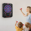 Electronic Dart Board, 13.5" Target Dartboard with 45 Games & 474 Variations for Up to 8 Players, 6 Dart Shafts with Flights & 50 Soft Tips, Color LED Cricket Scoring Screen for Home Party Bar