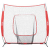 VEVOR 7x7 ft Baseball Softball Practice Net, Portable Baseball Training Net for Hitting Batting Catching Pitching, Backstop Baseball Equipment Training Aids with Carry Bag and Strike Zone