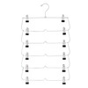 (3 pack) 6-Tier Pant & Skirt Hanger, Heavy Duty Chrome Metal, Space Saving, 1 Count