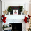 Christmas Decor Red Truck Christmas Wooden Box Signs Buffalo Plaid Christmas Decorations Christmas Decor for Home Office Bedroom Fireplace Car Tiered Tray Decor Christmas Gifts for Women 5x5