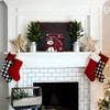 Christmas Decor Red Truck Christmas Wooden Box Signs Buffalo Plaid Christmas Decorations Christmas Decor for Home Office Bedroom Fireplace Car Tiered Tray Decor Christmas Gifts for Women 5x5
