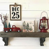 Christmas Decor Red Truck Christmas Wooden Box Signs Buffalo Plaid Christmas Decorations Christmas Decor for Home Office Bedroom Fireplace Car Tiered Tray Decor Christmas Gifts for Women 5x5