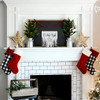 Christmas Decor Red Truck Christmas Wooden Box Signs Buffalo Plaid Christmas Decorations Christmas Decor for Home Office Bedroom Fireplace Car Tiered Tray Decor Christmas Gifts for Women 5x5