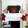 Christmas Decor Red Truck Christmas Wooden Box Signs Buffalo Plaid Christmas Decorations Christmas Decor for Home Office Bedroom Fireplace Car Tiered Tray Decor Christmas Gifts for Women 5x5