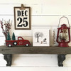 Christmas Decor Red Truck Christmas Wooden Box Signs Buffalo Plaid Christmas Decorations Christmas Decor for Home Office Bedroom Fireplace Car Tiered Tray Decor Christmas Gifts for Women 5x5
