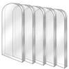5 Pack Garment Bag for Hanging Clothes Dustproof Waterproof Hanging Clothes Storage Bag Clear Transparent Suits Cover for Sweater Jacket Coat Dress Shirt