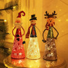 Lighted Christmas Table Decorations, Set of 3 LED Lighting Santa Snowman Reindeer