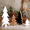 Christmas Decorations Indoor, 4pcs Wooden Christmas Tree Tabletop Ornaments for Christmas Decor, Table Decor Sanding Christmas Tree Wood Sign for Home Office Farmhouse Centerpieces Original