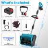 7.17lbs Lightweight Cordless Snow Shovel, 800W High Power Foldable Snow Thrower with Safety Goggles & Gloves for Winter Driveway Patio Cleaning