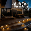 8/16/32 solar outdoor deck lights, garden lights, atmosphere lights, LED walk lights, light source control, suitable for balconies, terraces, stair fences, courtyards, gardens, villas, driveways.