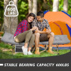 75 Inch Heavy Duty Folding Camping Cot with Flip Mattress Portable Guest Bed with Carry Bag 600 lbs Capacity for Adults and Teens Ideal for Travel Garden Balcony and Outdoor Use