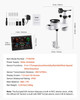 5-in-1 Wireless Weather Station 7.5 in Display Indoor Outdoor Thermometer Sensor