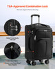 20-Inch Softside Expandable Luggage with Spinner Wheels Carry on Suitcase Black