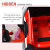 Aosom Kids 3 in 1 Push Car Ride-On Stroller Sliding Walking Toy with Horn Music Light Secure Bar for Boys Girls 1-3 Years Old Red