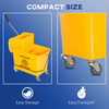 HOMCOM Heavy Duty Janitor Mop Bucket with Wringer, Durable Yellow, Easy Clean-Up