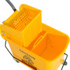 HOMCOM Heavy Duty Janitor Mop Bucket with Wringer, Durable Yellow, Easy Clean-Up