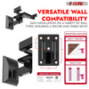 5 CORE Speaker Wall Mount Adjustable Shelf Holder Swivel 180 Degree Bookshelf Brackets - 11 Inch Space for Speakers Pair Holds Upto - 55lbs - WST 04-11 Pair
