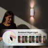 LED Motion Sensor Night Light, 7 Colors Rechargeable Battery Stair Light, Wireless Magnetic Wall Lamp, Cordless LED Wall Night Lights for Steps, Bedroom, Hallway, Courtyard, Holiday Decor, 2-Pack