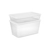 41qt Clear Under Bed Storage Box White