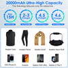 10000/20000mAh 5V 2A Power Bank for Heated Jackets Vests Pants Gloves Scarves DC 7.4V 2A Heated Clothing Replacement Battery Pack for Men Women