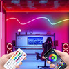16.4/32.8Ft Neon Rope Lights,Flexible Led Rope Lights Control with App/Remote,Multiple Modes Rope Lights,Music Sync Light Strip for Bedroom