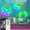 16.4/32.8Ft Neon Rope Lights,Flexible Led Rope Lights Control with App/Remote,Multiple Modes Rope Lights,Music Sync Light Strip for Bedroom